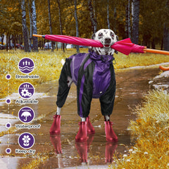 OUOBOB chubasquero impermeable con cierre y ajuste para mayor comodidad