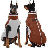 OUOBOB chaqueta para perro grande con cremallera trasera, fácil de vestir y protege contra la lluvia.