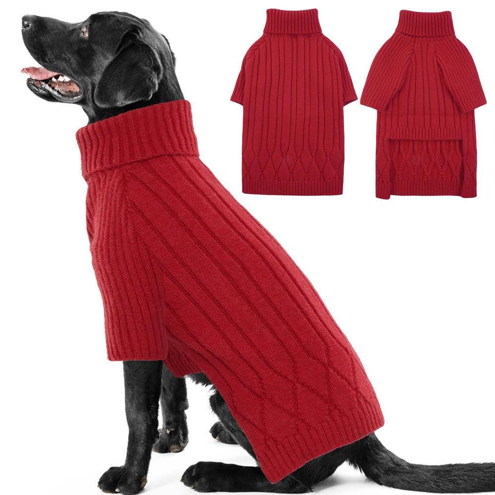 OUOBOB sueter-perro-cuello-alto-gigante: abrigo elegante para razas grandes.