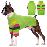 OUOBOB suéter verde para perros grandes, abrigo cálido para paseos fríos