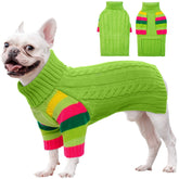 OUOBOB suéter para perro con cuello tortuga, calor cómodo para paseos invernales