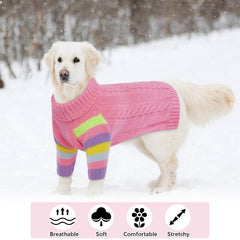 OUOBOB suéter clásico de diseño para perro grande, facilita combinar estilo y abrigo