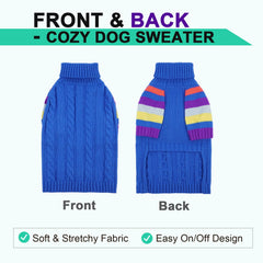 OUOBOB suéter para perros con mangas arcoíris añade estilo y calidez.