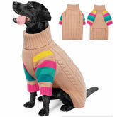 OUOBOB suéter XL para perro con cuello alto, para mantener el calor en paseos fríos.