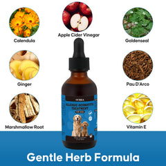 Ourea: ingredientes herbales como malvavisco, jengibre y caléndula para piel sensible.