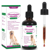 Gotas de salud prostática de Ourea para perros, botella en primer plano, promueven comodidad urinaria.
