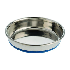 Our Pets DuraPet tazón de acero inoxidable antideslizante para gatos mantiene la comida estable.