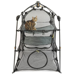 Outback Jack Catio: vista exterior para gatos al aire libre y seguridad.