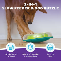 Outward Hound Wobble Bowl tapa removible facilita limpieza y rellenado