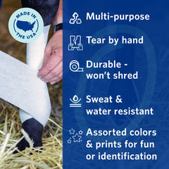 OVIK Health PowerFlex Equine: adhesión sobre sí misma sin irritar piel o pelaje.