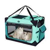 Ownpets transportín para dos gatos con espacio amplio para viajar.