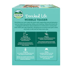 Oxbow Enriched Life Wobble Teaser, apertura ajustable: control de porciones durante la comida