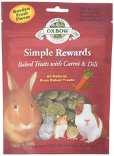 Oxbow Simple Rewards: sabor natural zanahoria-eneldo-heno Timothy para conejos y cobayas.