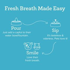 Oxyfresh en agua, sin necesidad de cepillado.