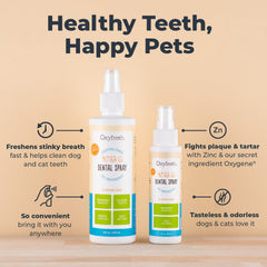 Aplicación en ambos lados de la boca de una mascota con Oxyfresh.