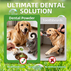 OZOXOO aliento-fresco para perros, polvo dental para uso diario.