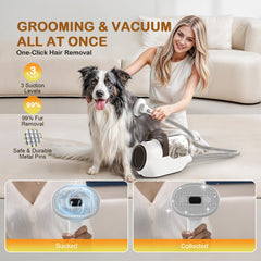 Ozumek cepillo de grooming con pinas metálicas suaves para piel sensible