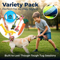 Pacific Pups Products, juguete dental jirafa en cuerda para perros.