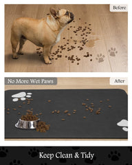 Tapete PADOOR secado rápido reduce humedad en patas tras comer.