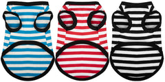 Paiaite camiseta para perro a rayas sin mangas en color claro, ideal para paseos.