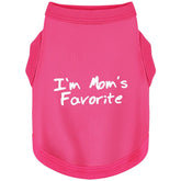 Paiaite camiseta canina frontal con impresión Soy la mamá favorita, perfecto para paseos diarios.