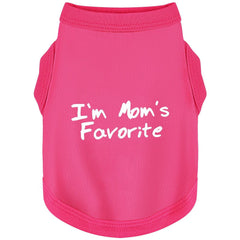 Paiaite camiseta canina frontal con impresión Soy la mamá favorita, perfecto para paseos diarios.