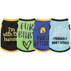 Paiaite: camiseta para perro con patrón divertido veraniego, ideal para paseos frescos