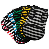 Paiaite conjunto de 6 camisetas rayadas para perro, suave algodón, cómodo para paseos