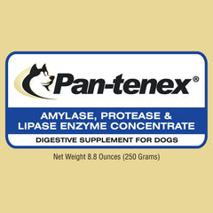 Pan-tenex polvo de enzimas pancreáticas para perros, favorece la absorción de nutrientes.