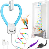 PANRIO Juguete Interactivo para Gatos: teaser con pluma para juego activo