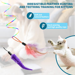 PANRIO Juguete Interactivo USB Recargable: pluma para caza divertida
