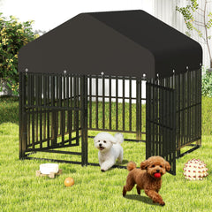 PANTAZO caseta exterior para perro pequeño con techo resistente, ideal para uso al aire libre.