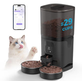 PAPIFEED 7L alimentador automático, tanque visible para ver comida.