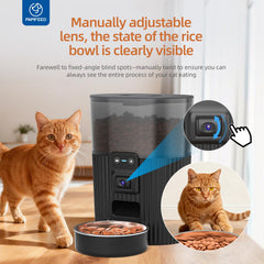 PAPIFEED cámara con ángulo ajustable para ver a tu mascota.