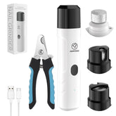 PAPIFEED corta-uñas para perros en silencio, ideal para grooming en casa.