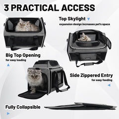 PAPZER transportín gato con malla de aire: ventilación óptima para días de viaje.