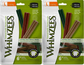 Paragon Whimzees Stix sin gluten, empaque doble, cuidado dental para perros.