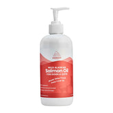 Paramount Pet Health aceite de salmón Alaska en botella, favorece pelaje brillante.