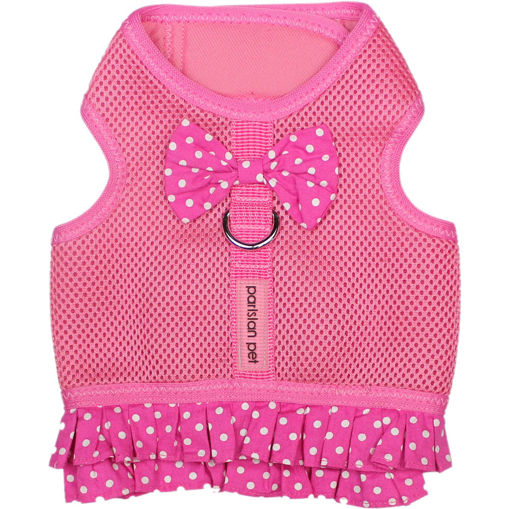 Arnés Parisian Pet rosa malla transpirable para paseos diarios