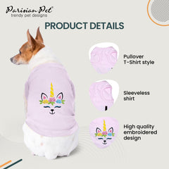 Camiseta Parisian Pet de algodón 100%, fácil de lavar y mantener.