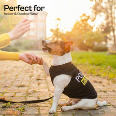 Camiseta Parisian Pet pull-over facilita vestir para perros grandes.