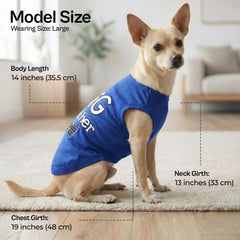 Diseño sin mangas azul de Parisian Pet facilita la ventilación durante paseos