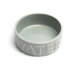 Park Life Designs tazón cerámico para mascotas, agua clásica en gris, seguro y estable.
