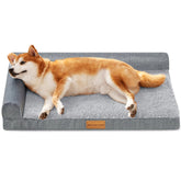 Patas Lague cama ortopédica para perro grande, vista frontal, soporte cómodo para articulaciones.