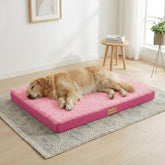 Patas Lague cama ortopédica para perros XL de 48x30 en rosa suave, descanso cómodo