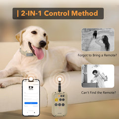 PATPET collar con aplicación: control remoto a través de la app para entrenamiento sin mando.