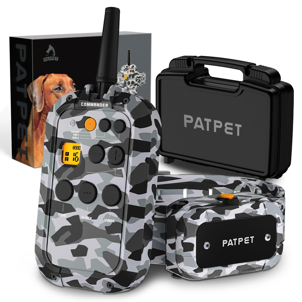PATPET collar de entrenamiento con alcance de tres cuartos de milla para perros grandes