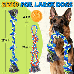 PatsFran cuerda-juguete-resistente-mordida: diseñado para perros grandes con mordidas intensas.
