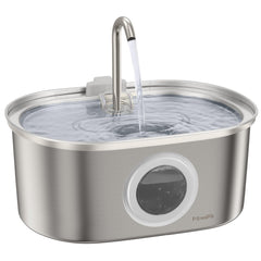 pauspik-ss01 fuente de acero inoxidable para gatos, higiene mejorada.