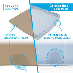 Paw Inspired Critter Box Pad base impermeable evita filtraciones y manchas en el piso.